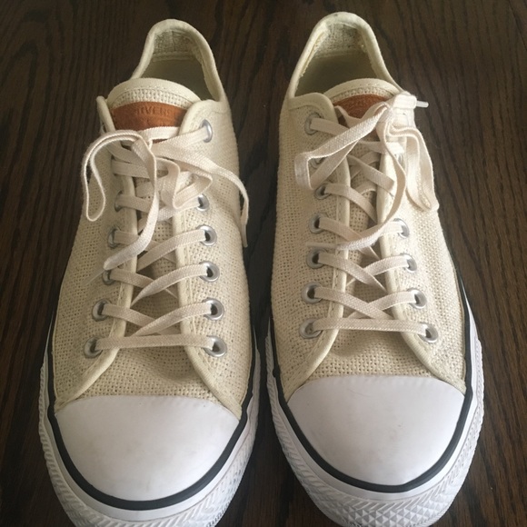 Converse Other - Men’s woven converse with leather tag like new